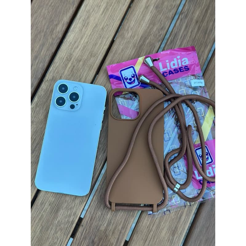 Capa case de Silicone Macio com Cordinha Ajustável Proteção e Estilo iPhones 11/11pro/ 13/13 pro ao 16 pro Max