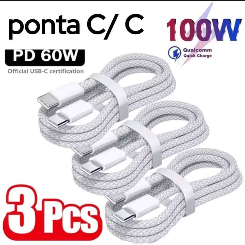 3 cabo extensor ponta C. C para celular notebook