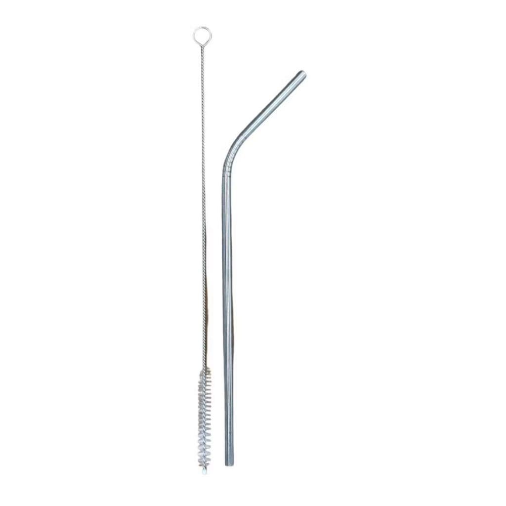 Kit Canudos Inox Reutilizáveis - Curvado Limpador