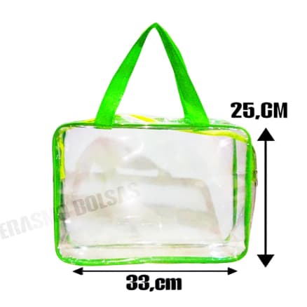 Bolsas Malote cristal transparente 33×25 VERDE LIMÃO