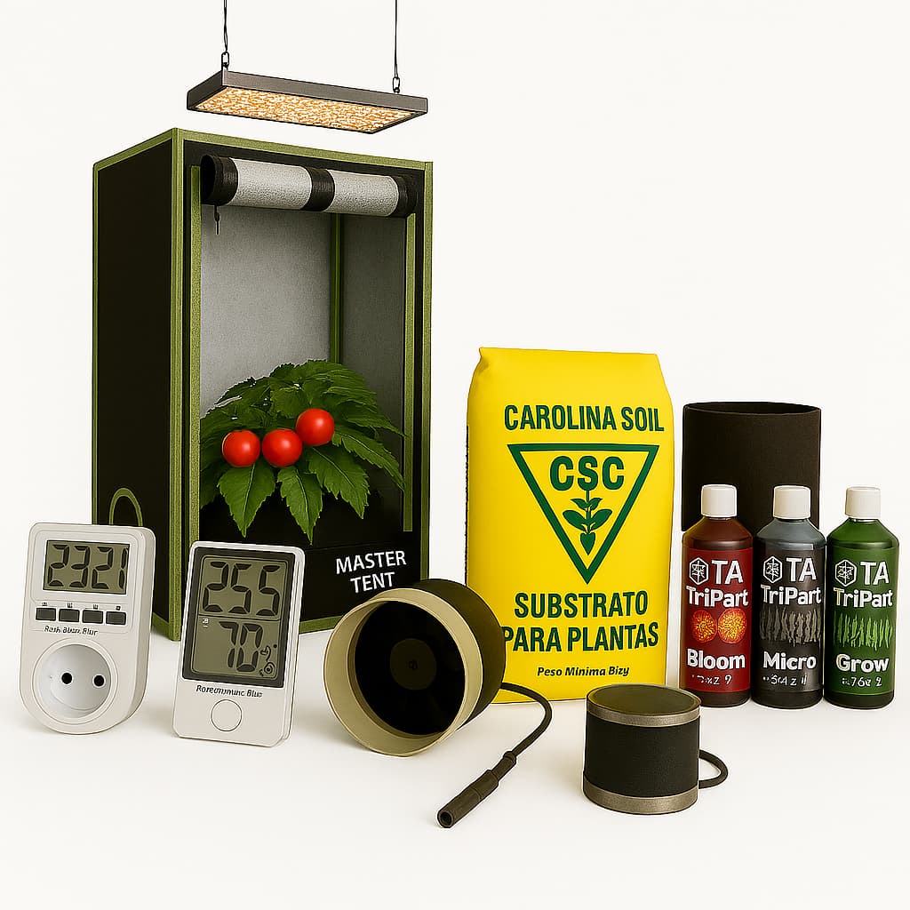 Kit Cultivo Indoor para Iniciante Completo Tenda Grow Estufa 40x40x120 Quantum board LM281B Samsung