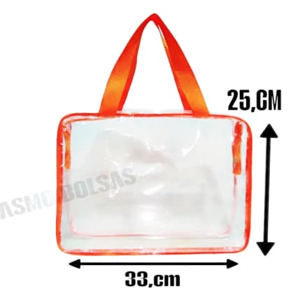 Bolsas Malote cristal transparente 33×25 laranja