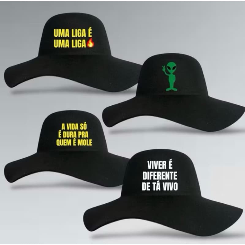 Chapéu Cata Ovo Unissex Frases tradicional chapeu caminhoneiro natanzinho Frases