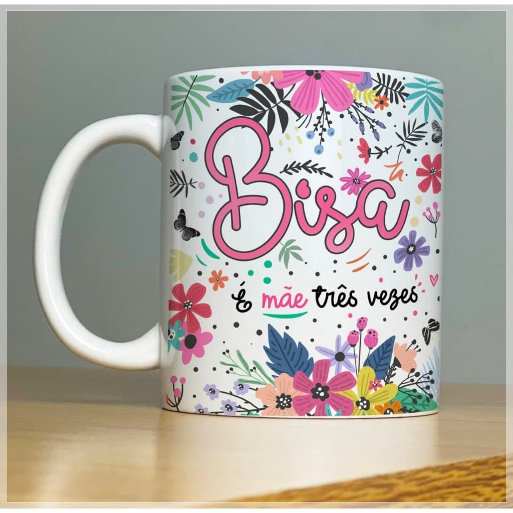 Caneca Promovida a Bisavô Biso Personalizada Familia Mae Avo