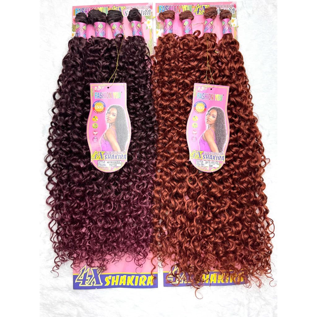 Cabelo Orgânico Cacheado 4 Telas 150g 70cm Sem Brilho SHAKIRA CURL Fibra Preme Adere Creme