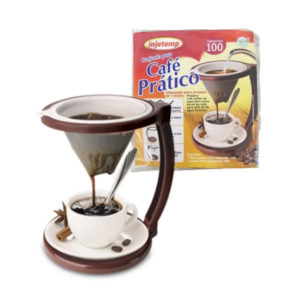 Conj Porta filtro café coador - tamanho 100 Café Prático