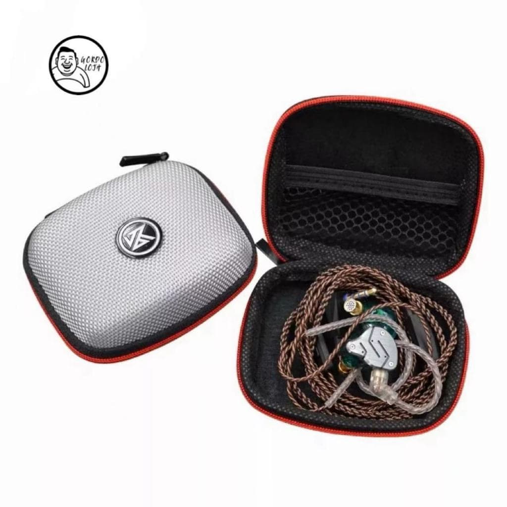 KZ Bag Case para Fone De Ouvido Forrada Fibra Nylon Couro Qkz Pro Ak6 CK9 EDX ZSN Gamer Dj In Ear