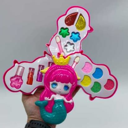 kit Maquiagem Coleçao Sereias Infantil com Sombra e acessórios Beauty.