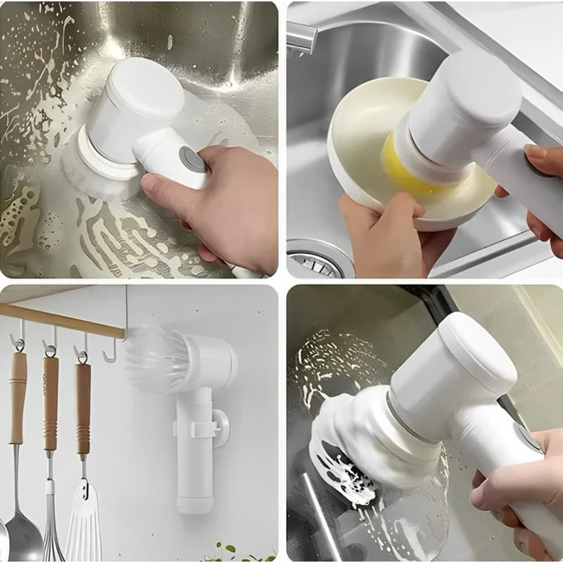 Magic Brush Escova de Limpeza Elétrica Recarregável Usb 110/220v Limpa Fogão Pia Tênis Privada Banheiro Parede Colcão