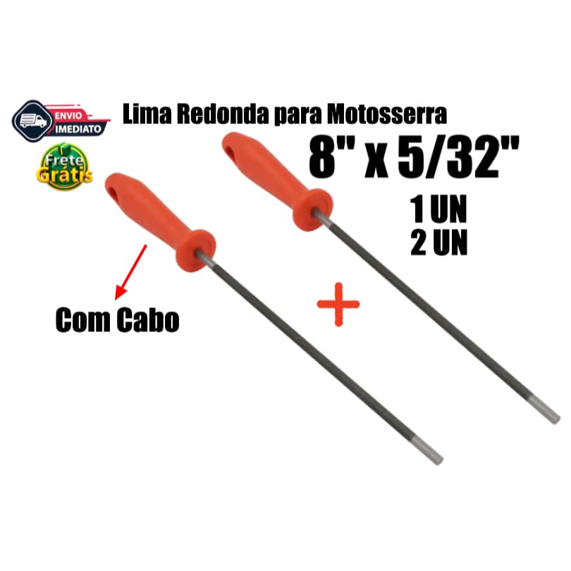 Lima redonda para corrente de motosserra com cabo 8" x 5/32" NICHOLSON