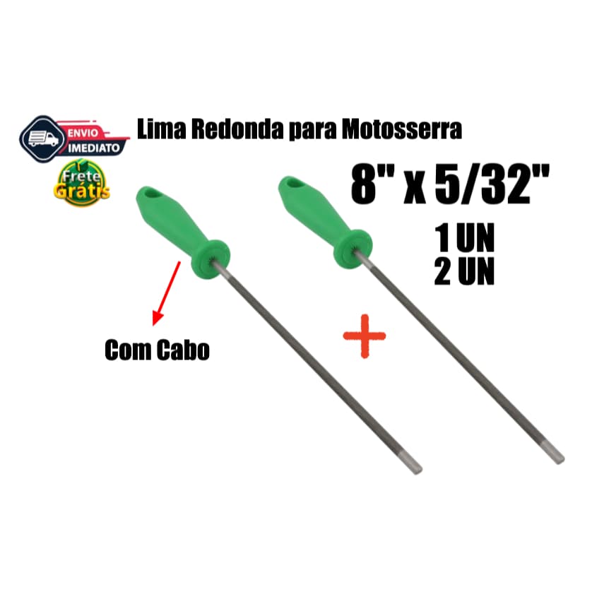 Lima redonda para corrente de motosserra com cabo 8" x 5/32" K&F