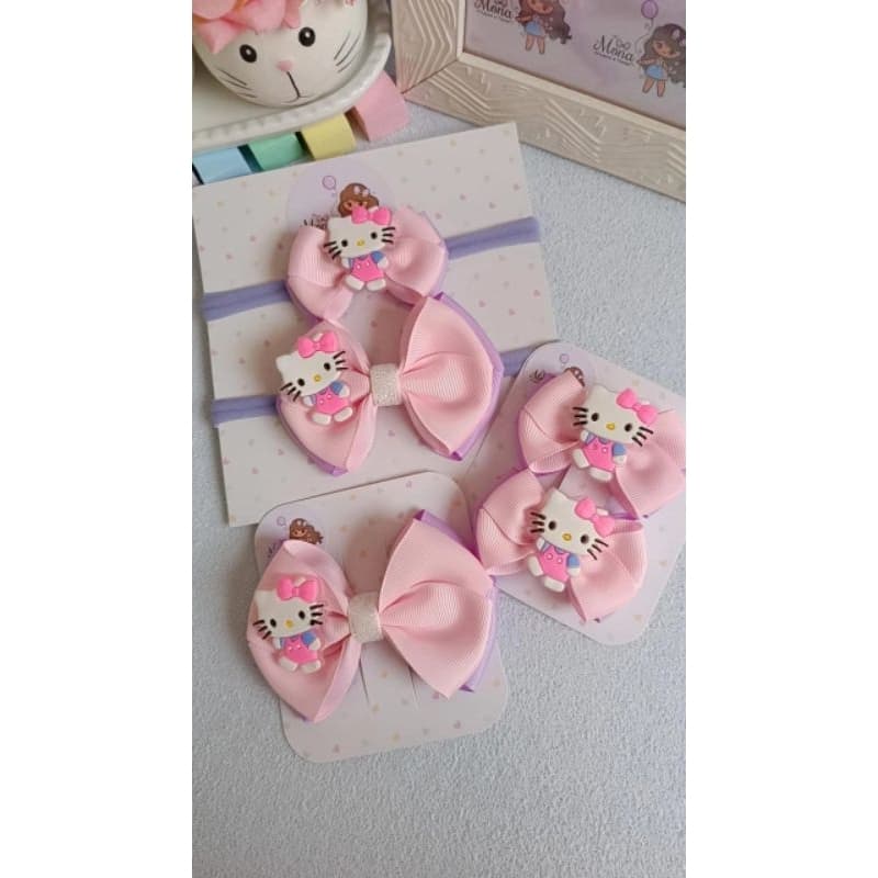 Laços Infantis Hello Kitty – Faixinhas de bebê, Laço para Meninas