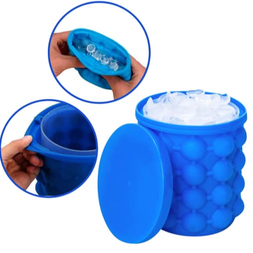 Balde Forma De Gelo Silicone Gel Ice Magic Da Tv Cubos de Gelo