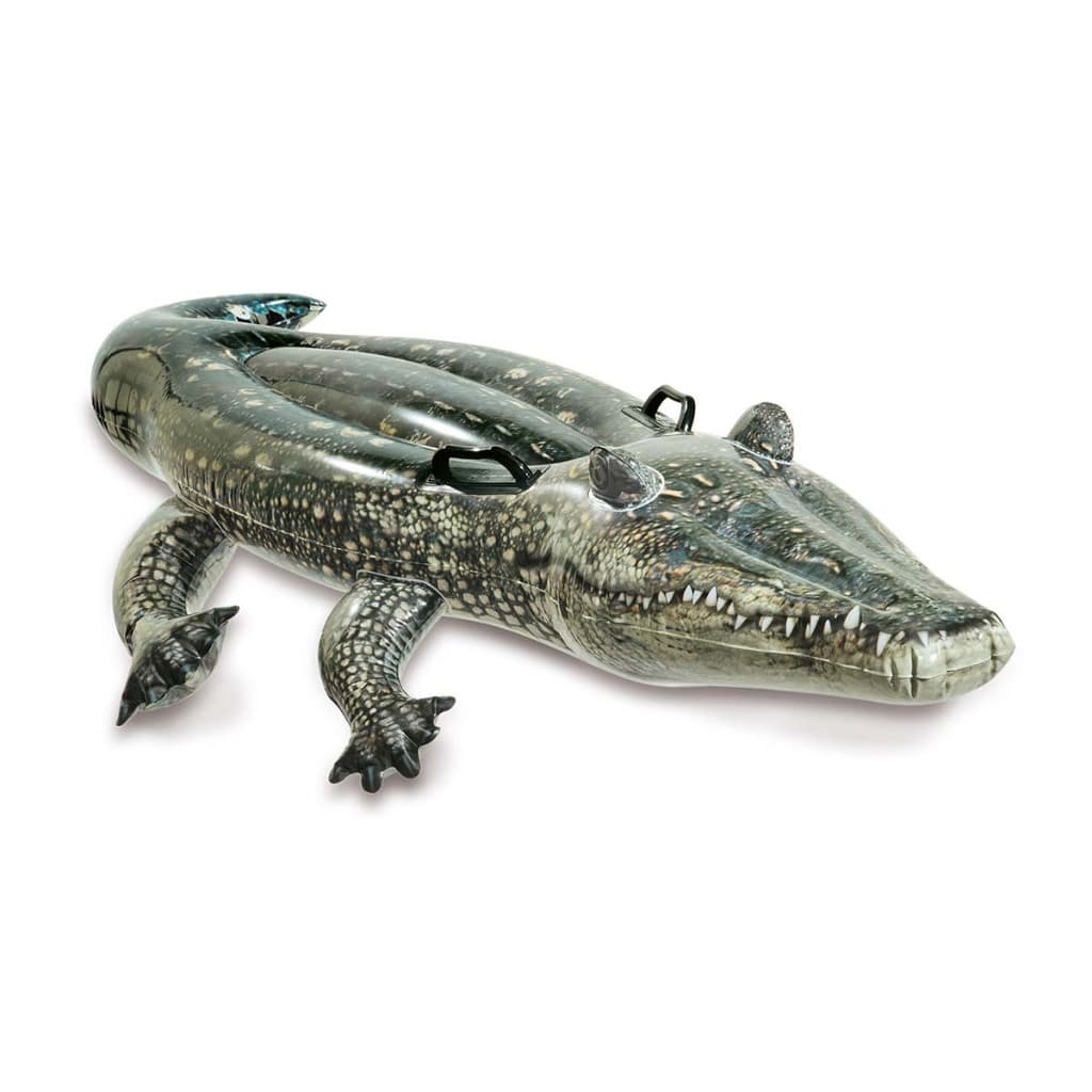 Bote Boia Infantil Inflável Jacaré Gator Realista C/ Alça - Intex Oficial Brasil