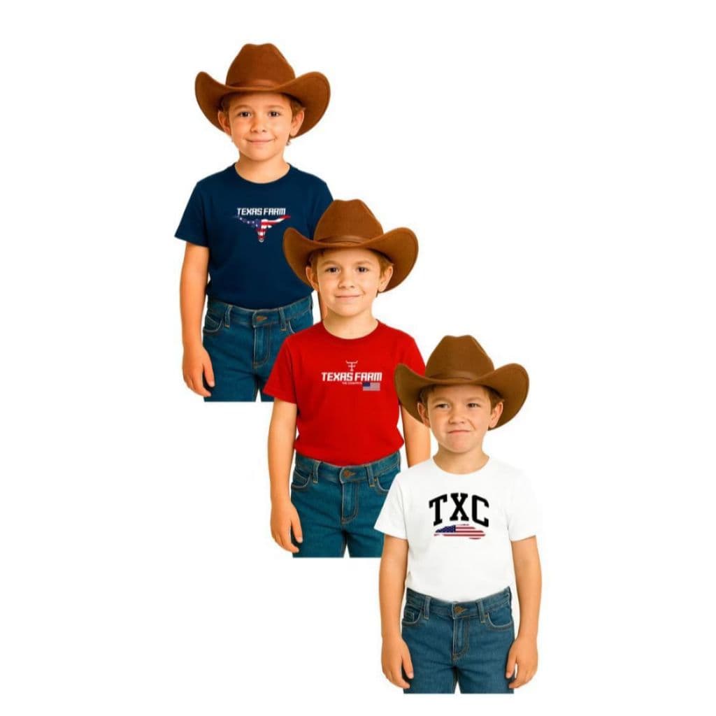 Kit 3 Camisetas Txc Infantil Masculina Country Rodeio Texas Estilosa
