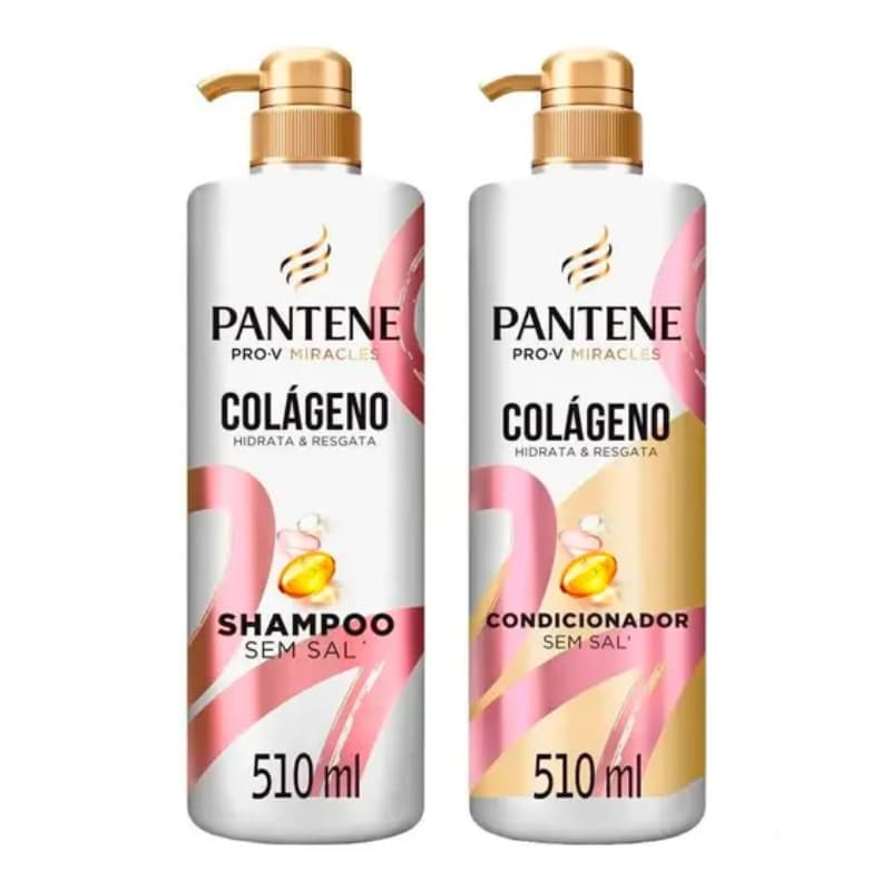 Kit Pantene Colágeno Hidrata E Resgata Shampoo + Cond 510ml