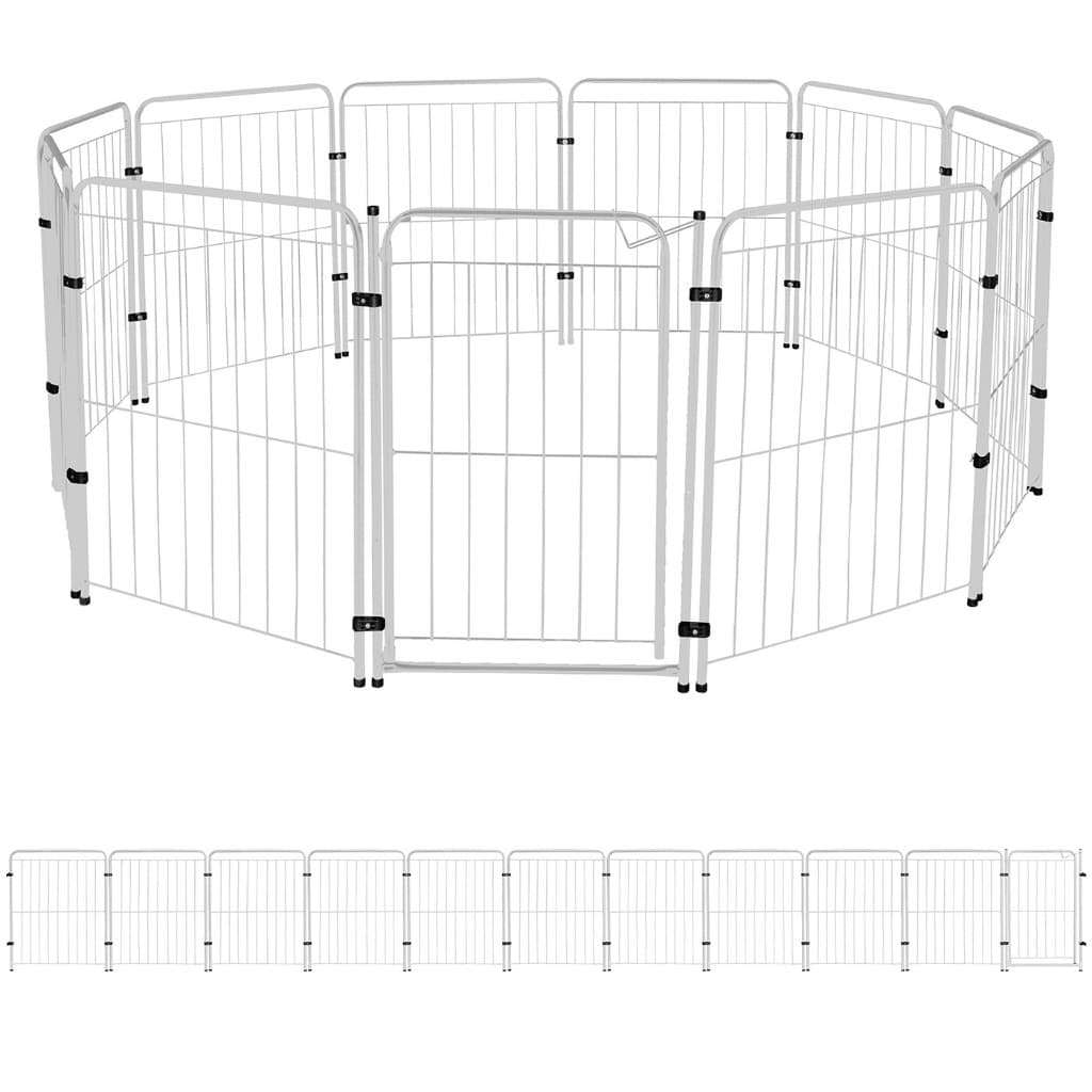 Cercado Grade 725x82cm Portão + 10 Módulos Segurança Pet Cães Cachorro