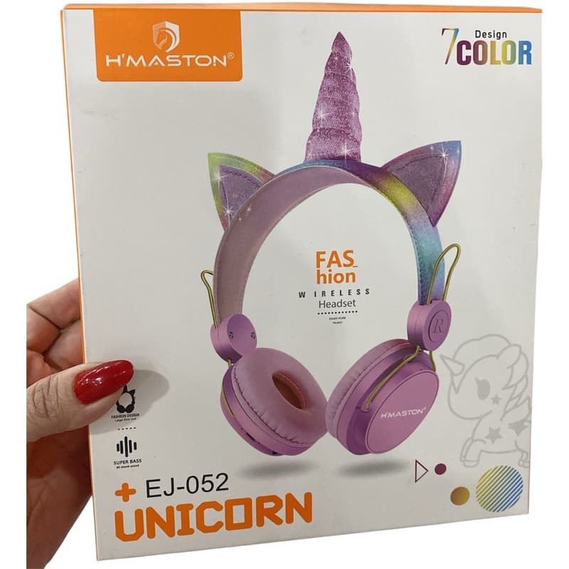 Fone De Ouvido Sem Fio Bluetooth Unicórnio Para Crianças
