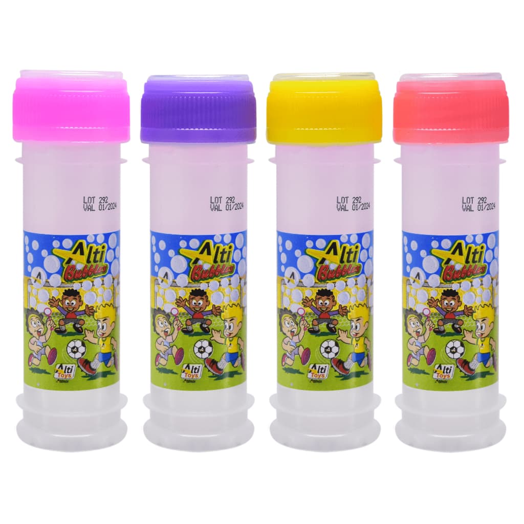 Caixa com 12 Mini Frascos de Bolhas 60 ml – Perfeitos para Festas e Brincadeira