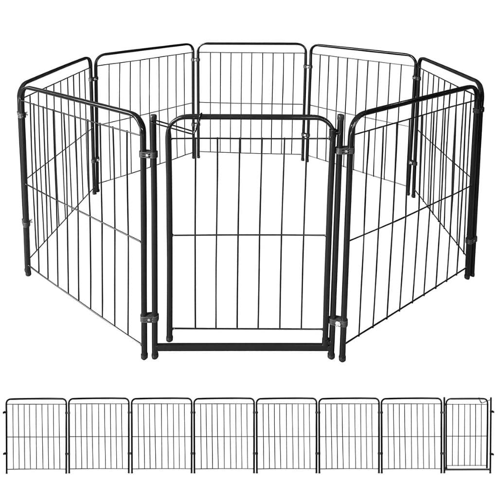 Cercado Grade 525x82cm Portão + 7 Módulos Segurança Pet Cães Cachorro