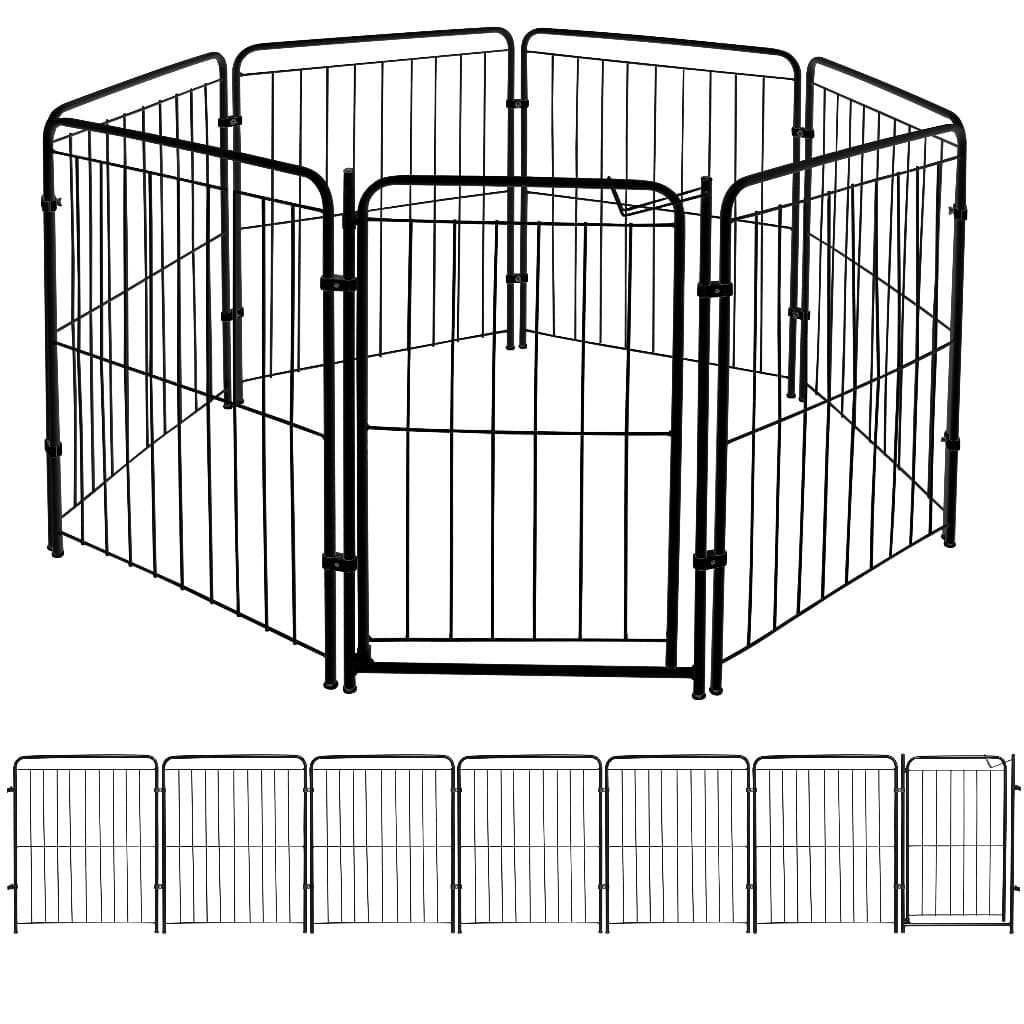 Cercado Grade 450x82cm Portão + 6 Módulos Segurança Pet Cães Cachorro