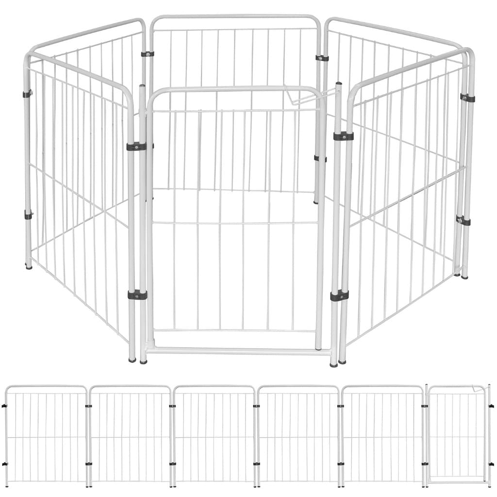 Cercado Grade 392x82cm Portão + 5 Módulos Segurança Pet Cães Cachorro