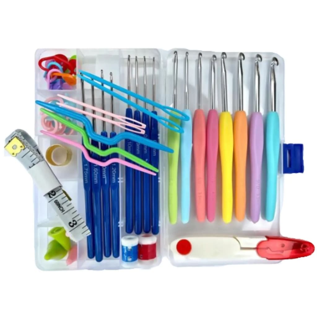 Kit Crochê Lanmax Conjunto Completo de Agulhas e Acessórios