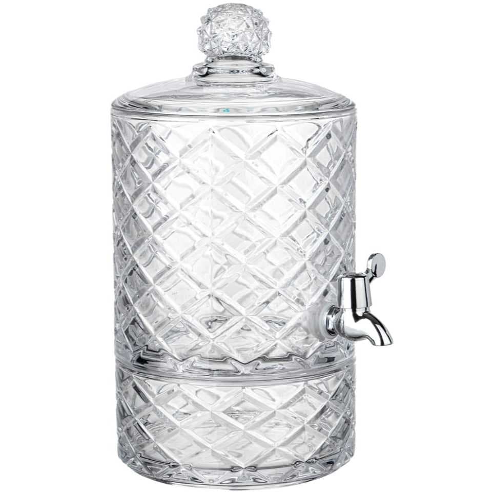 Suqueira de Vidro 4.5 Litros Dispenser de Bebidas Linha Premium Vidro Grosso e Resistente