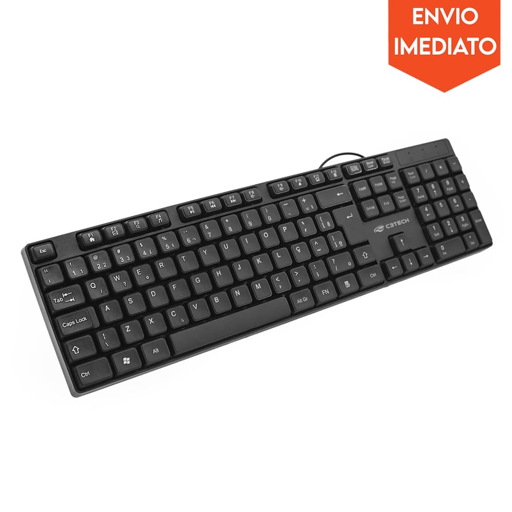 Teclado USB ABNT2 Preto C3 Tech KB-M10BK