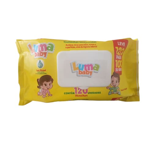 Toalhas Umedecidas Luma Baby C/120 Unidades