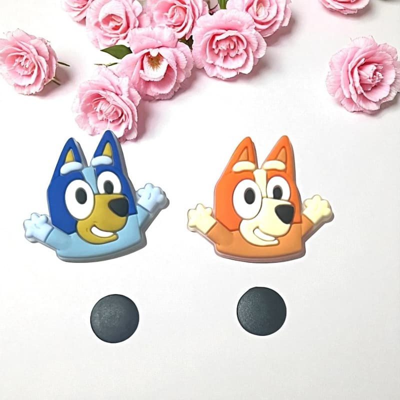 Kit Charm Pin Babuche Fofo Rostinho Cachorrinho Bluey Bingo