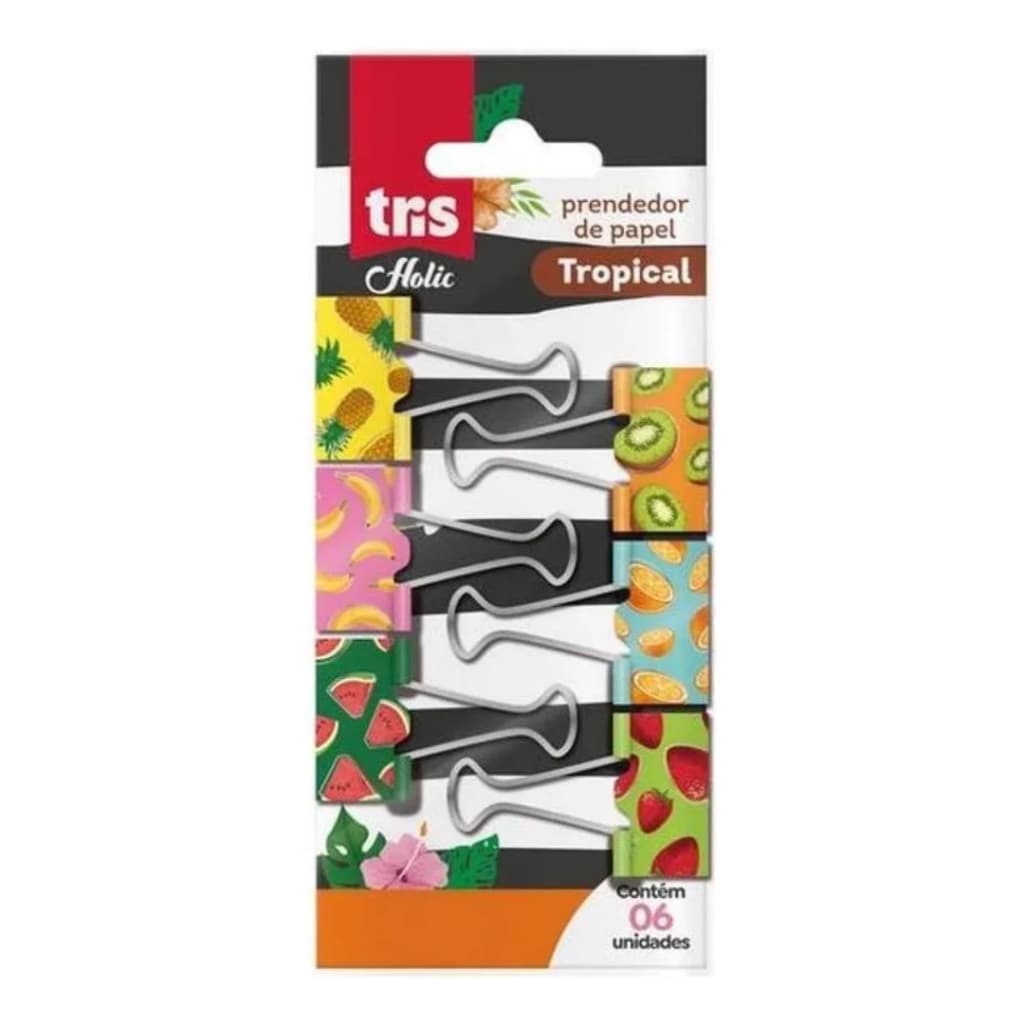 Prendedor De Papel Decorados Tris C/6