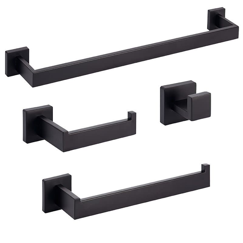 Kit Acessórios Para Banheiro Inox Premium Cromado 4 Peças - Kazartte