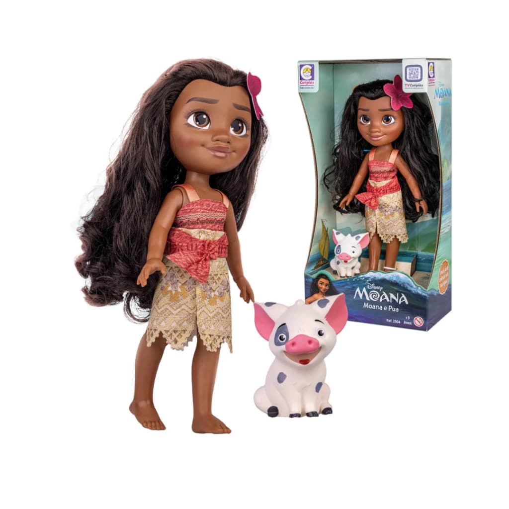 Boneca Moana C/ Porquinho Puá