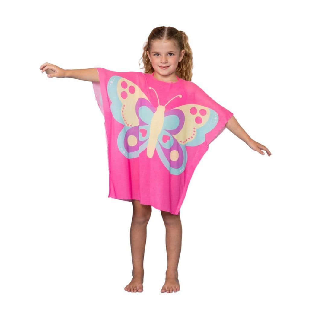 Saída De Praia Kimono Fantasia Piscina Tule Infantil Menina