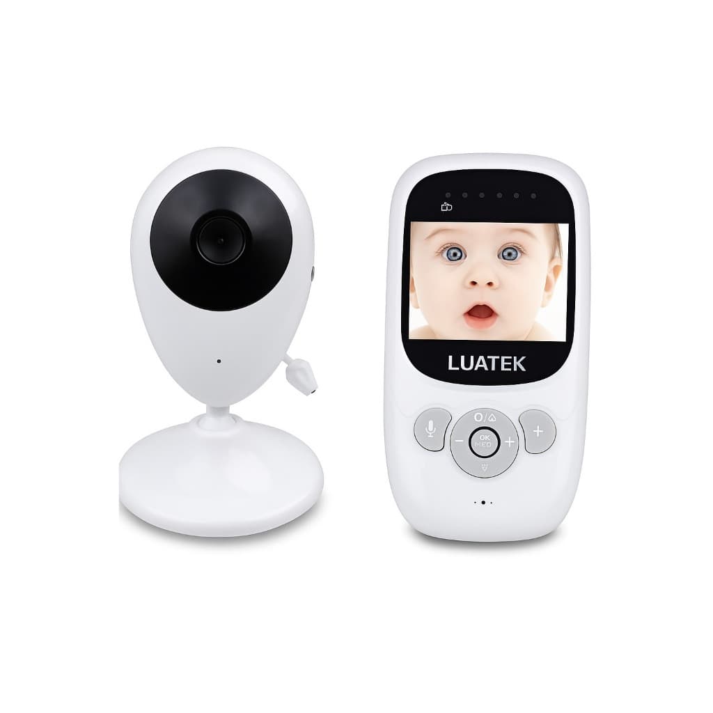Babá Eletrônica Câmera Sem Fio Visão Noturna Lcd Digital 2p Branco