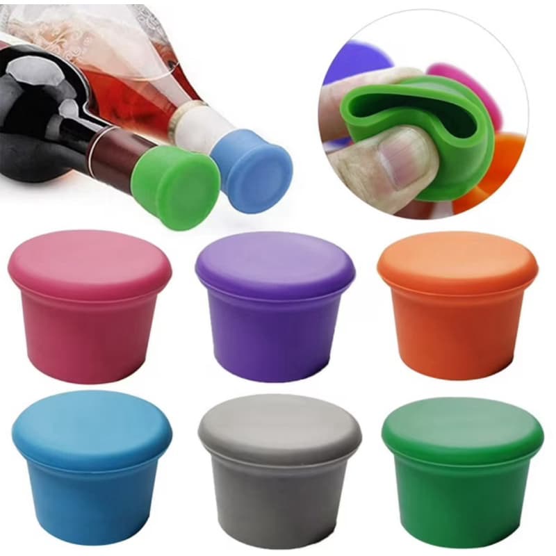 Tampa de Silicone Seladora Reutilizável para Garrafas