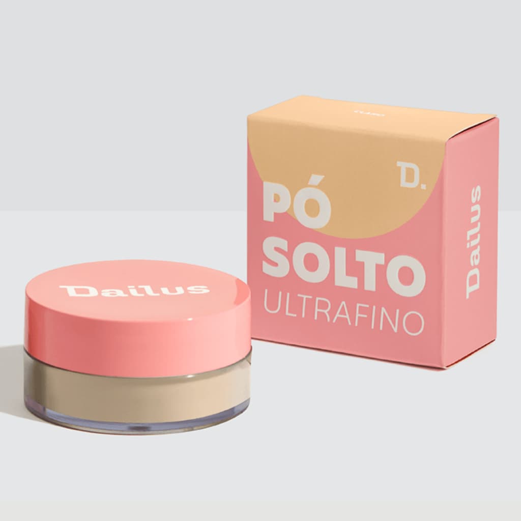 Pó Solto Facial Ultrafino Dailus Claro, Médio e Rosa - 15g