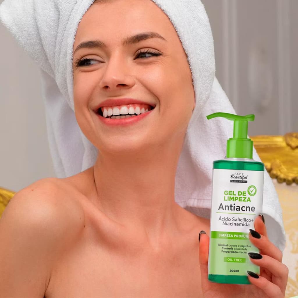 Gel de Limpeza Antiacne Skin Care 200ml Face Beautiful