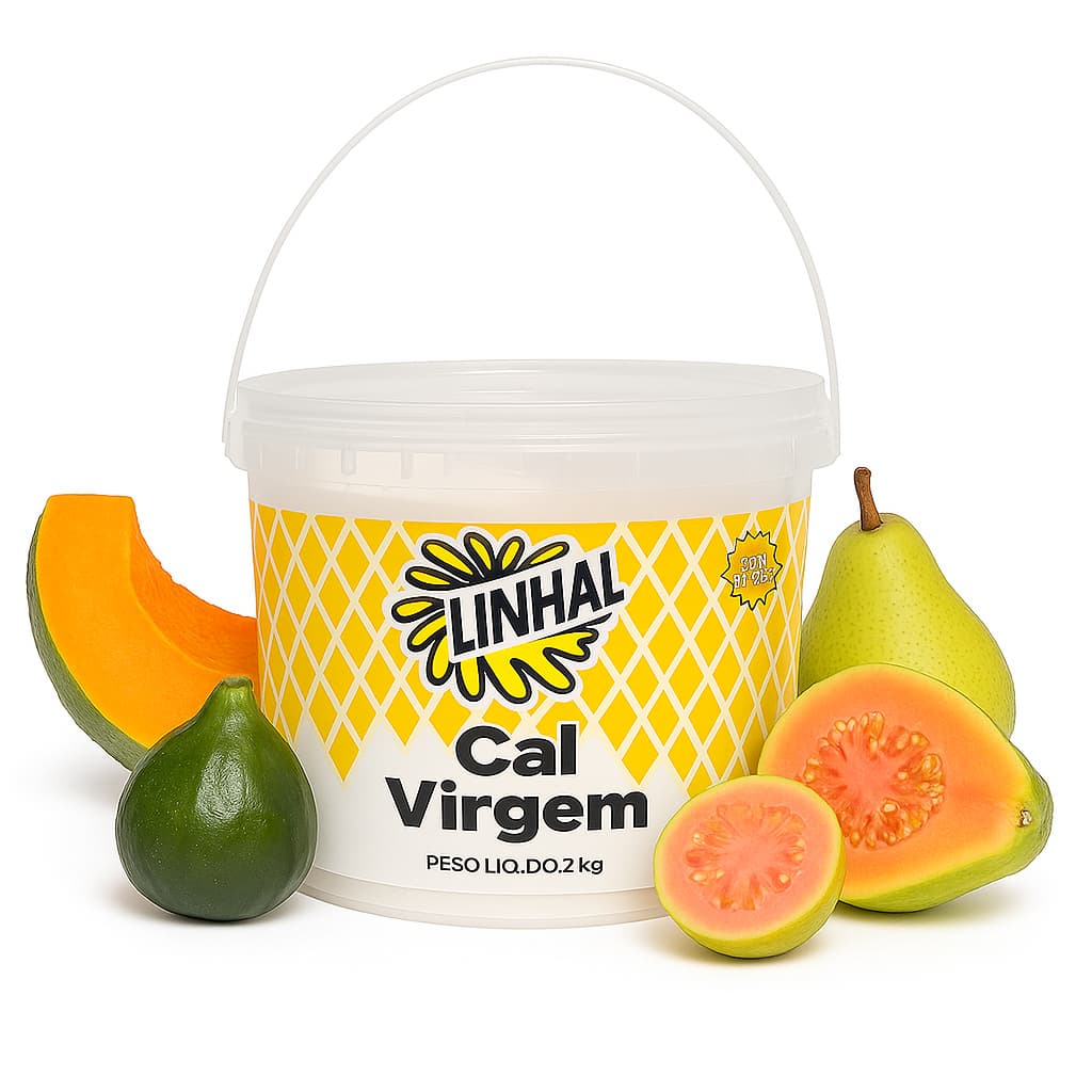 Cal Virgem Compota Doces pote 2kg Linhal