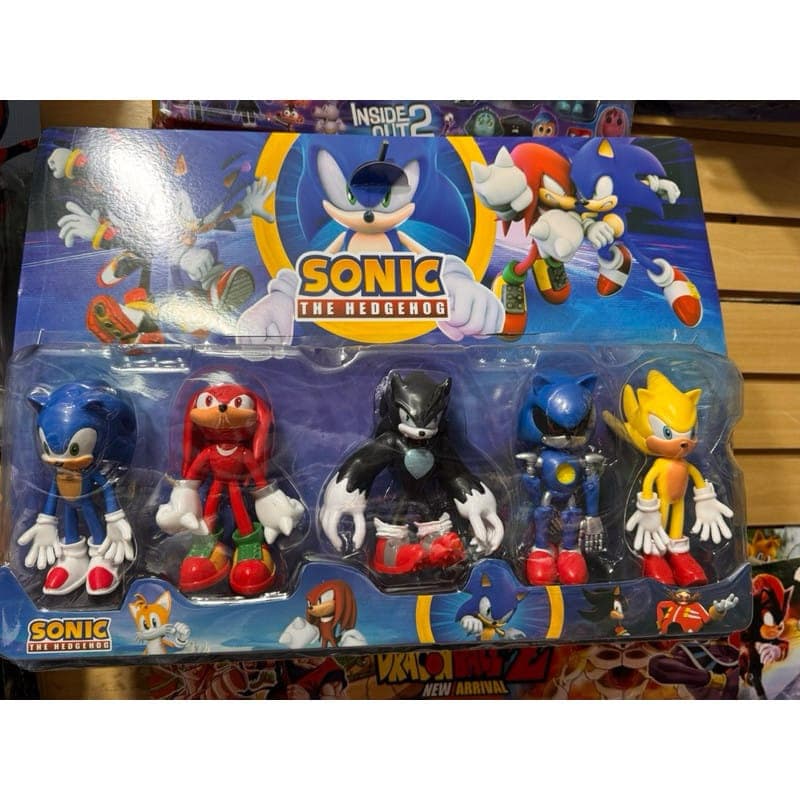 Kit Cartelado Sonic completo 5 bonecos Grandes 15 cm infantil articulado Alta Qualidade Envio Imediato