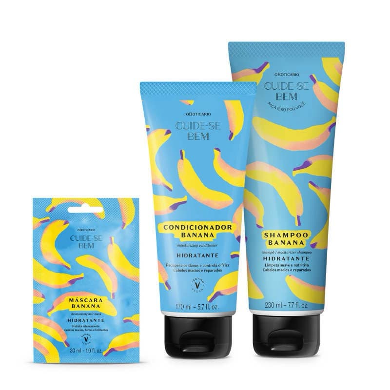 Kit cuide-se bem Banana: Shampoo 230ml + Condicionador 170ml- Original