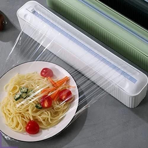 Dispenser Cortador Filme Plástico Corte Rápido Papel Filme leve e portátil Organizador de Cozinha