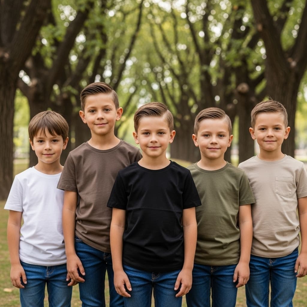 Kit 5 Camiseta Infantil 100% Algodão Escolar Branca 30.1 Penteada Envio Rapido