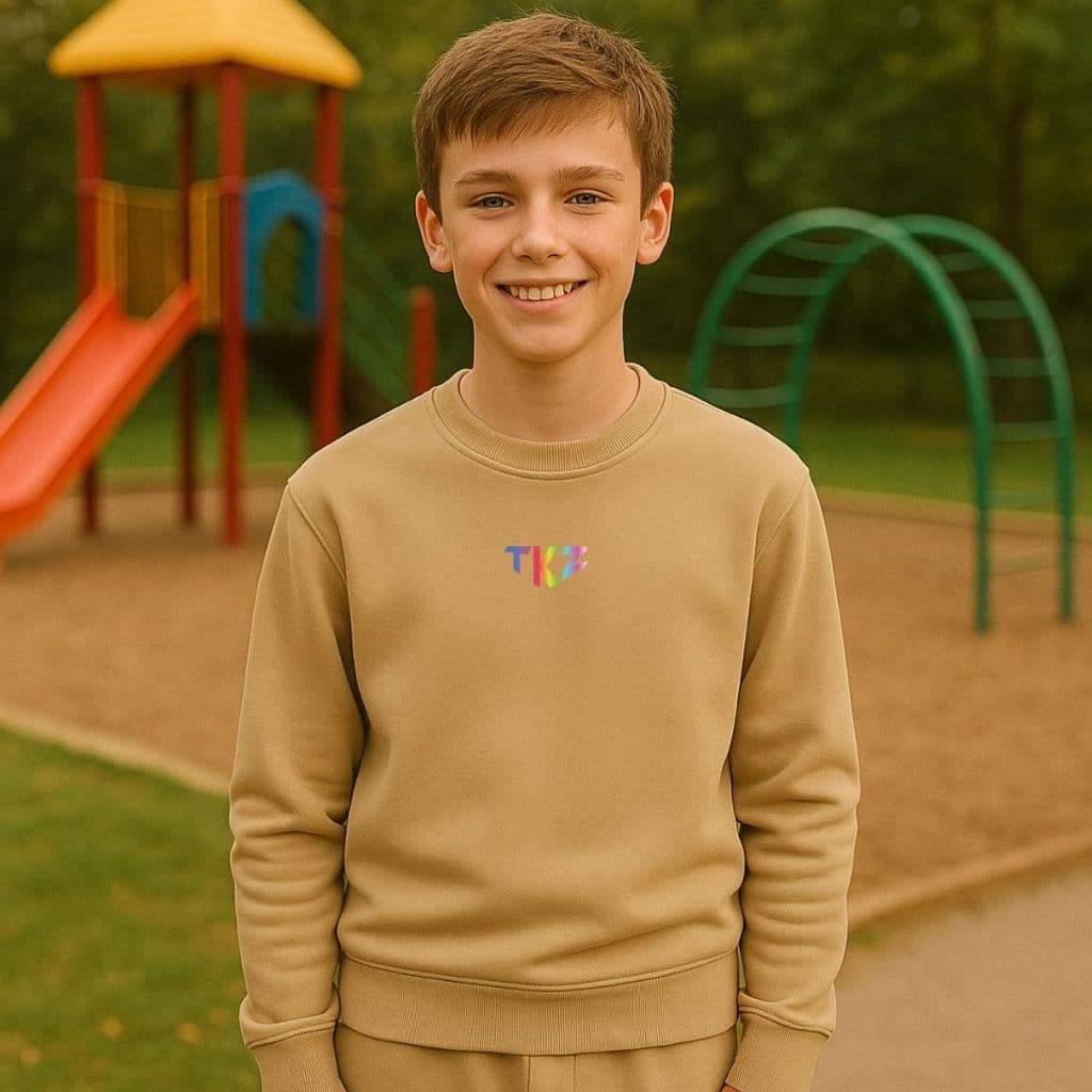 Blusa de Frio Moletom Infantil Gola Redonda TKZ Colors Casual Básico