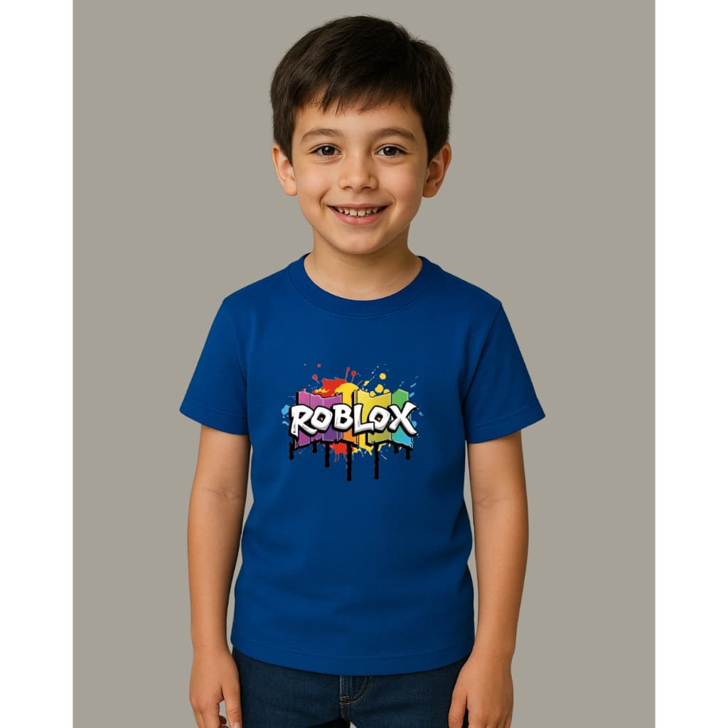 Camiseta Infantil T- Shirt  Jogo Estampada Roblox Blusa Estilosa  | 100% Algodão Premium