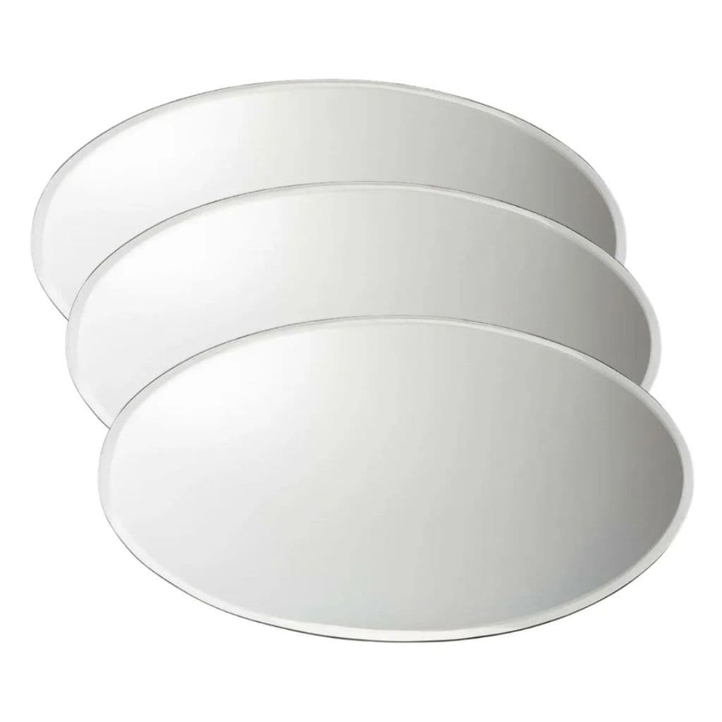 Kit Bases Acrílicas Oval Topo Bolo Biscuit 14cm X 8cm Transparente Círculo