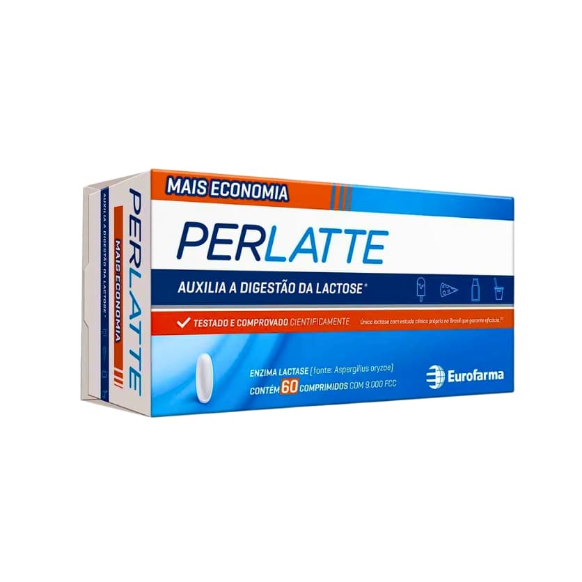 Perlatte Eurofarma 60 Comprimidos – Auxilia na Digestão da Lactose