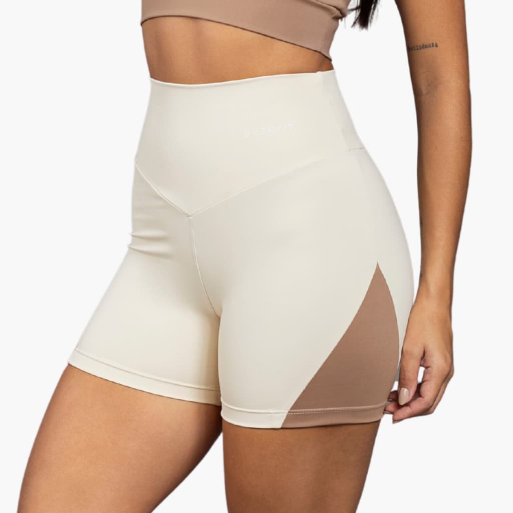 Short Feminino Fitness Academia Corrida Cós Alto Compressão  Poliamida Corrida Academia