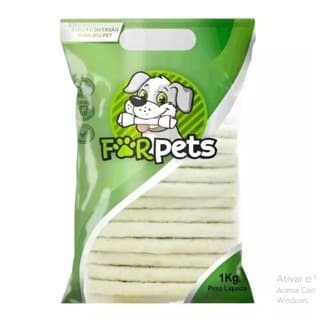 Osso Palito Couro para Cães 10MM - 1kg